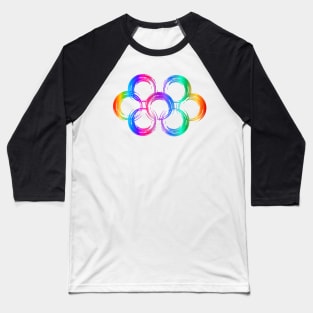 Rainbow Seven Rings T-Shirt - Stylish Tee Baseball T-Shirt